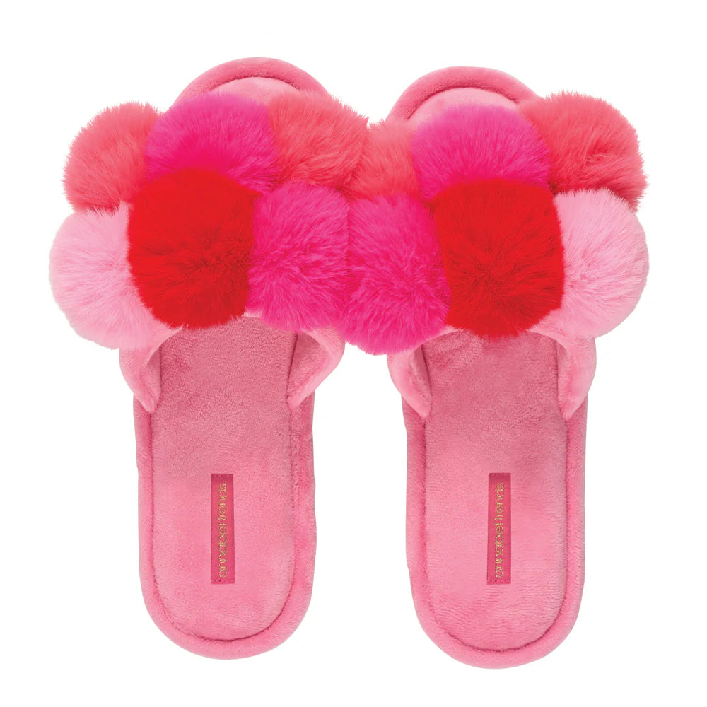 Slippers Luxe Pom Pom Multi Pink M-L