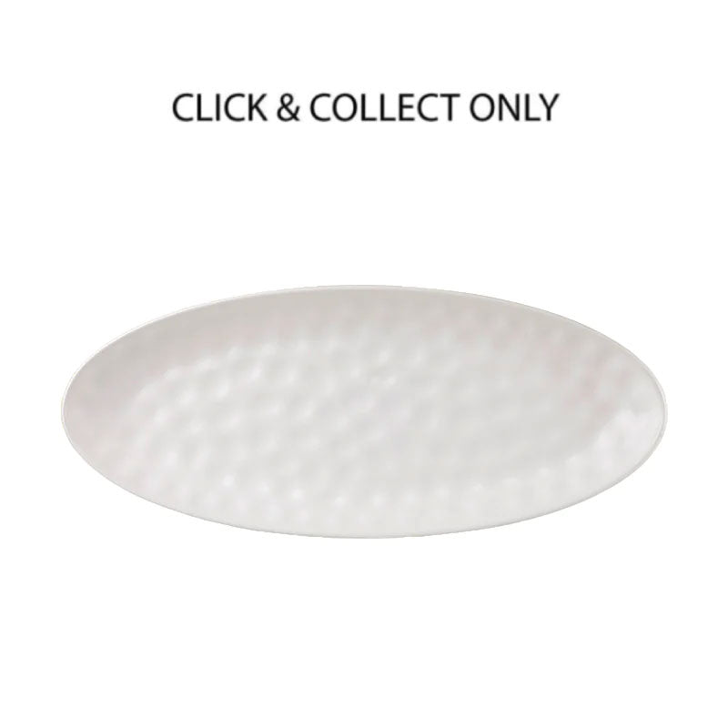 Gravity Oval Platter 50x21cm White