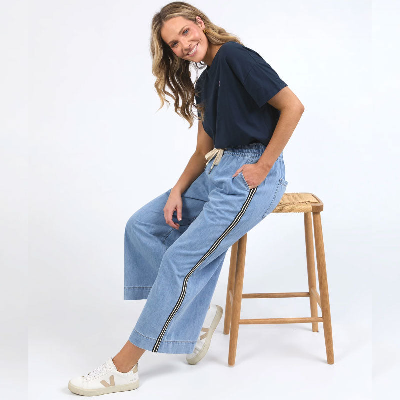 Greta Wide Leg Pant - Side Tape