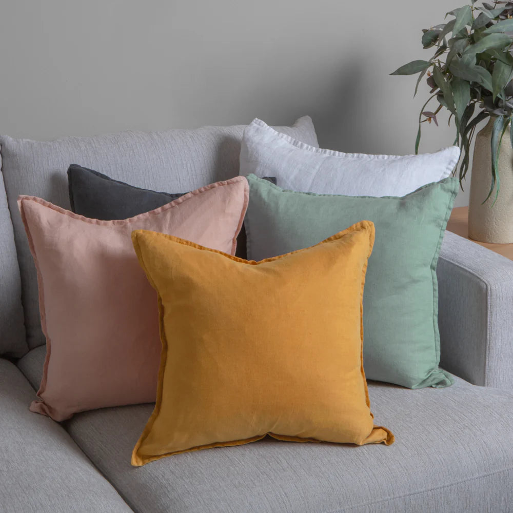 Linen Mint Cushion 50x50