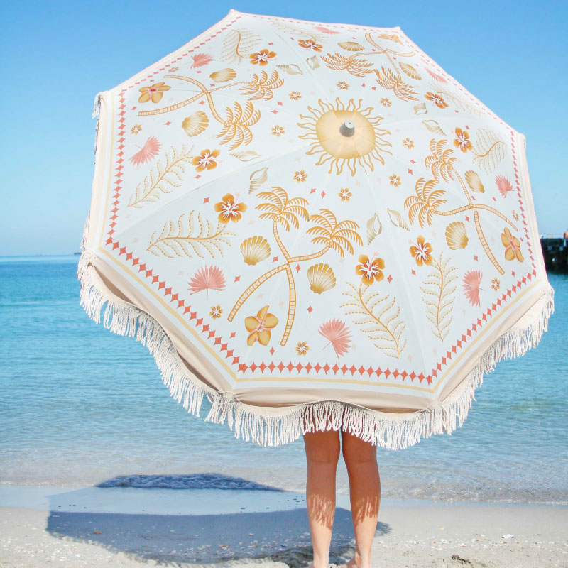 Luxe Beach Umbrella 200x200 Moroccan Palm