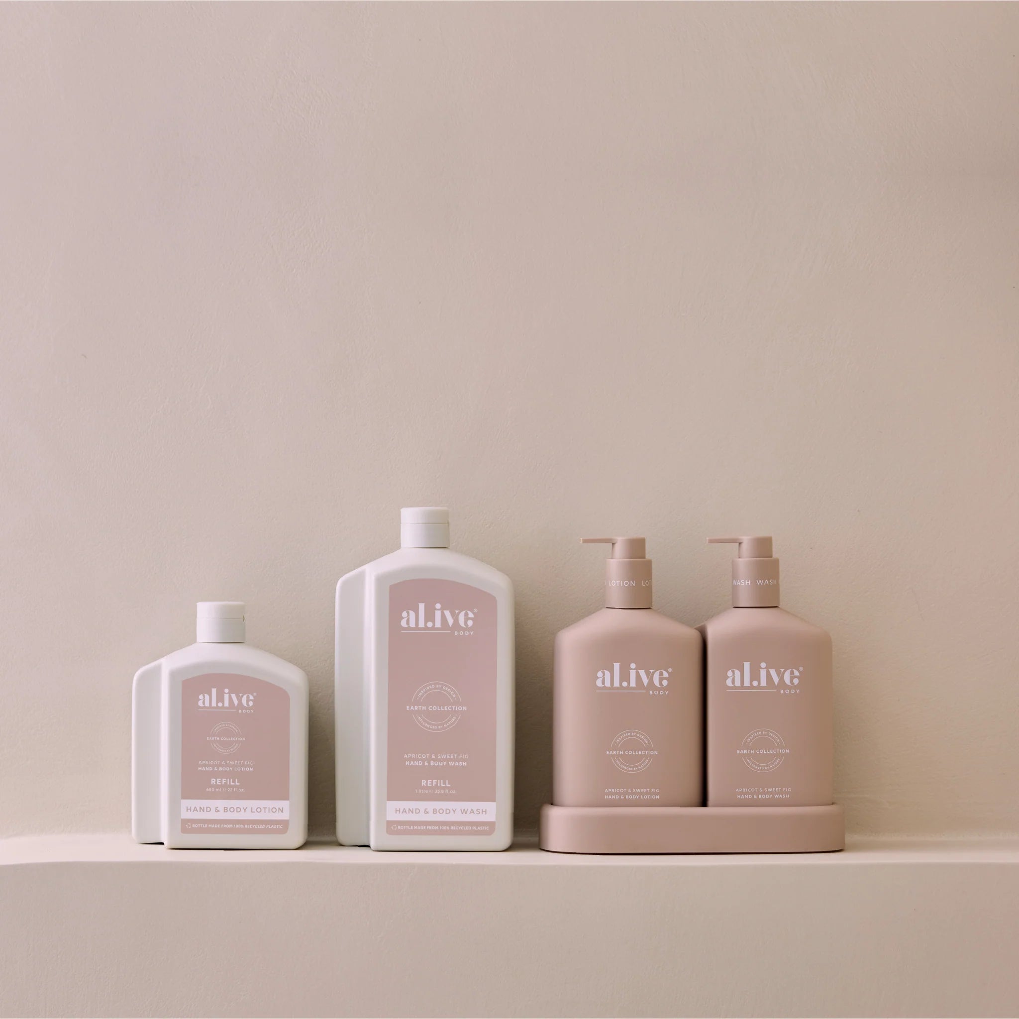 1 Ltr Wash Refill - Apricot & Sweet Fig