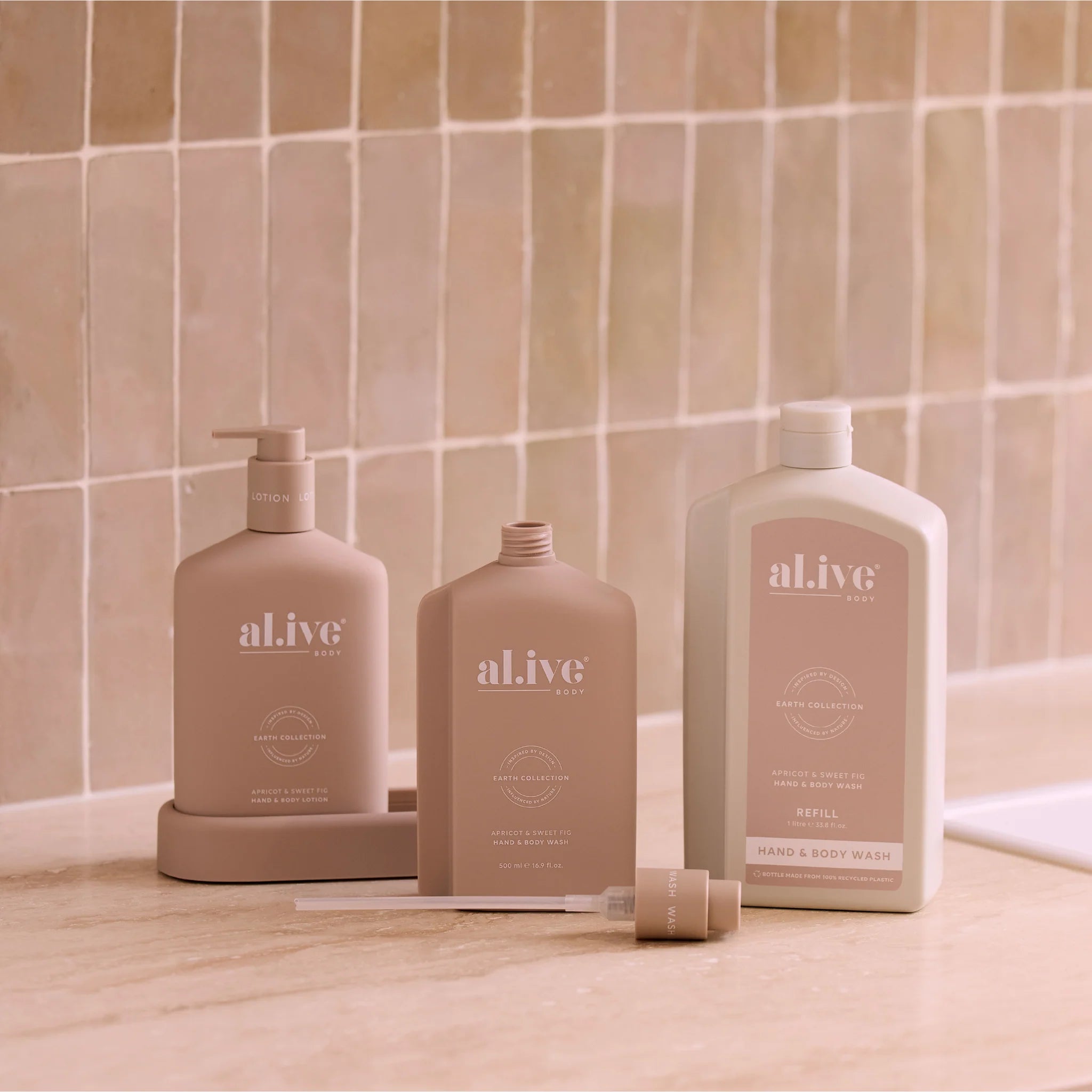1 Ltr Wash Refill - Apricot & Sweet Fig