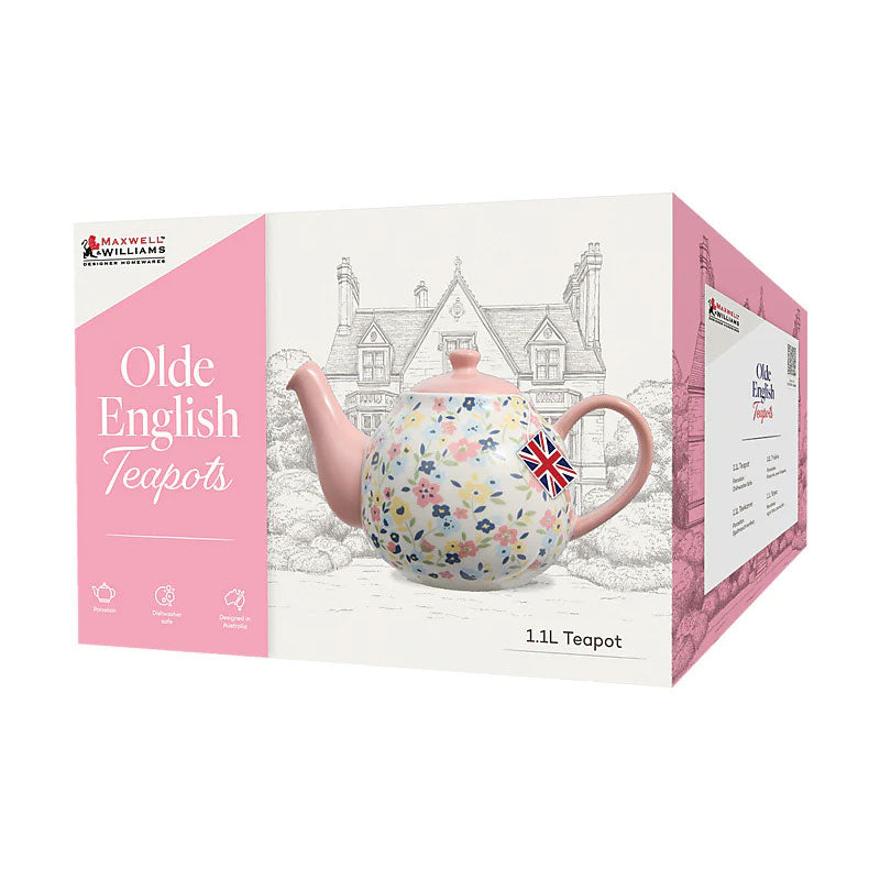 Olde English Teapot 1.1L Pink Floral