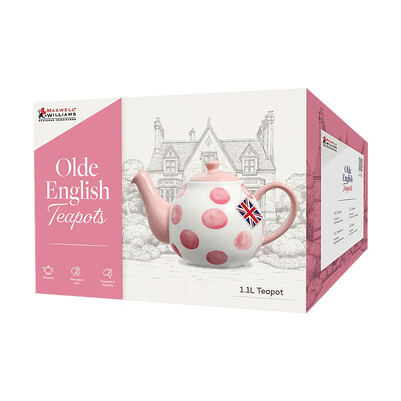 Olde English Teapot 1.1L Pink Spot