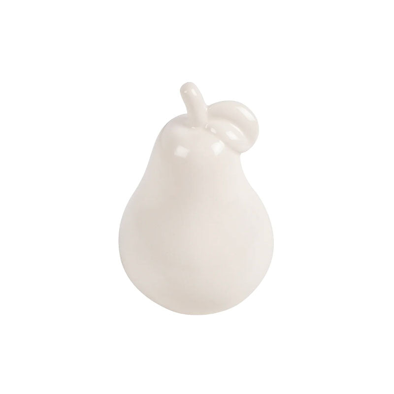 Omar Ceramic Pear Décor White 8.5cm