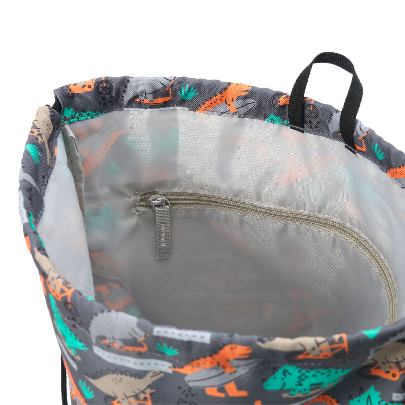 Out & About Dino Skate Drawstring Bag