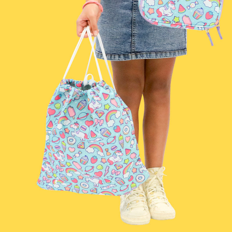 Out & About Rainbow Drawstring Bag