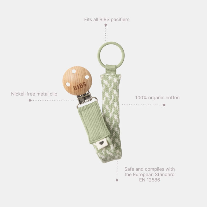 Pacifier Clip Sand/ Ivory