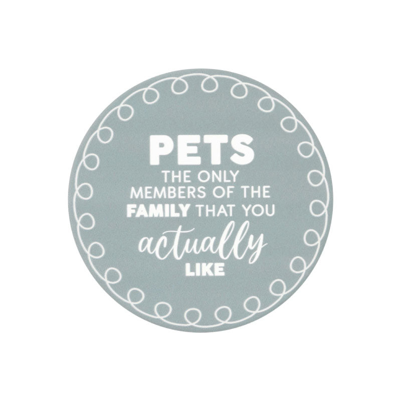 Pets Family Ceramic Coaster