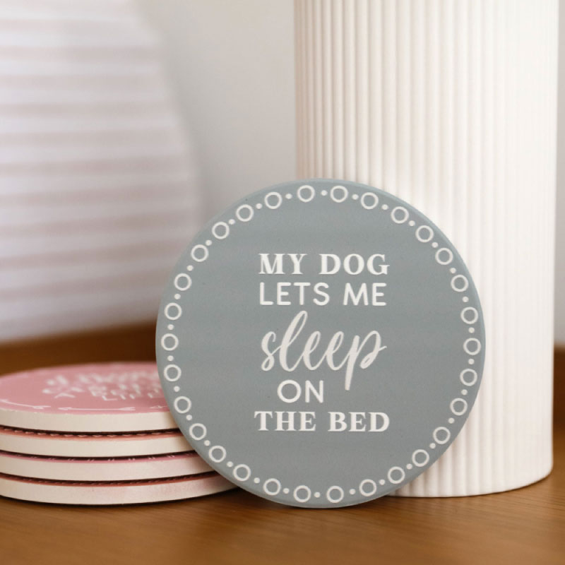 Pets Sleep Ceramic Coaster