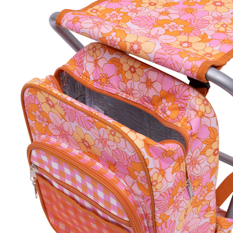 Picnic Retro Floral Cooler Chair
