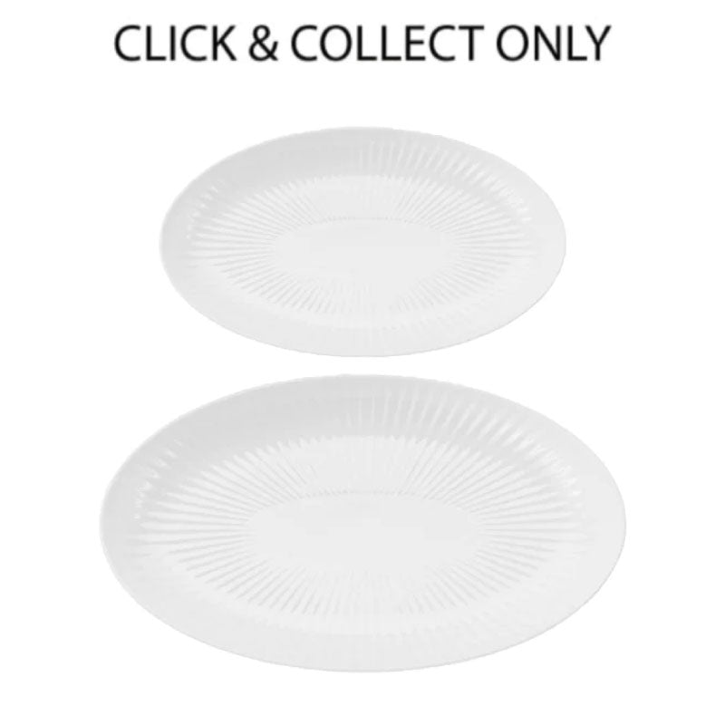 Radiance Serving Platter Set of 2 White