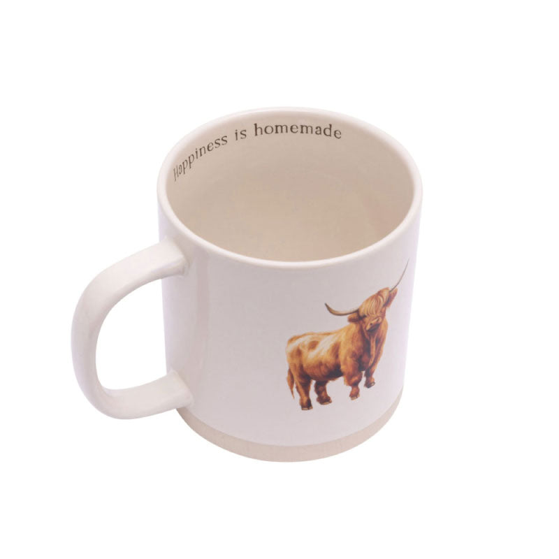 Rustic Meadow Highland Cow Mug