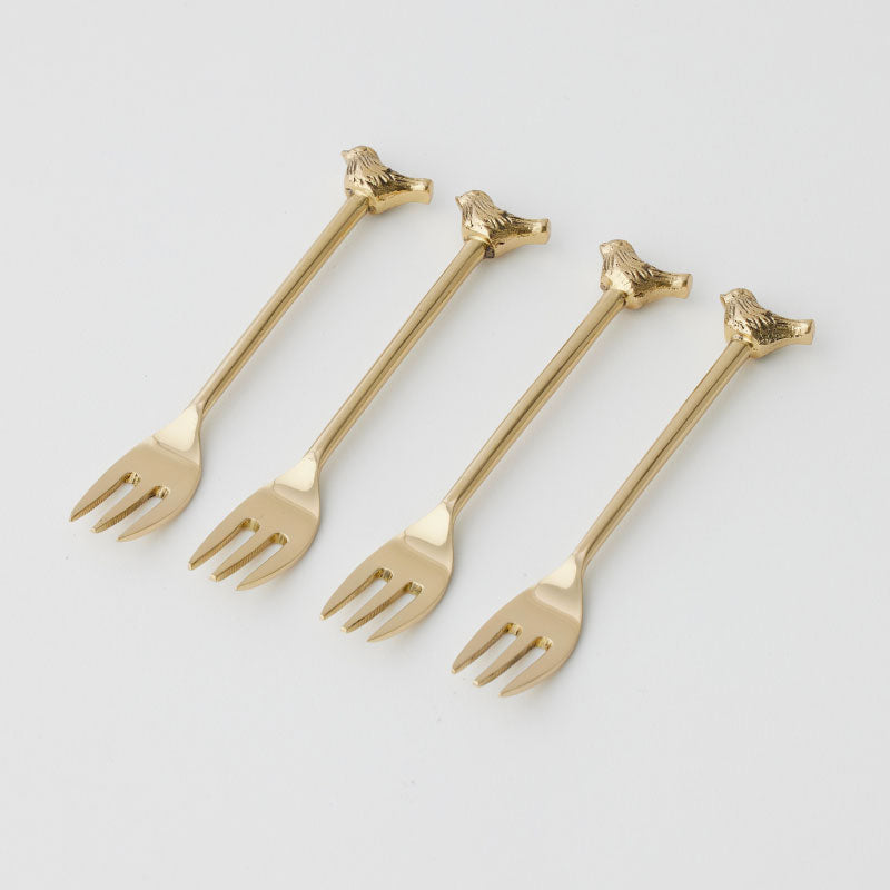 Set of 4 Bird Cocktail Forks