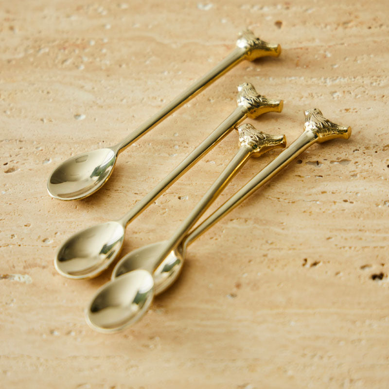 Set of 4 Bird Cocktail Spoons