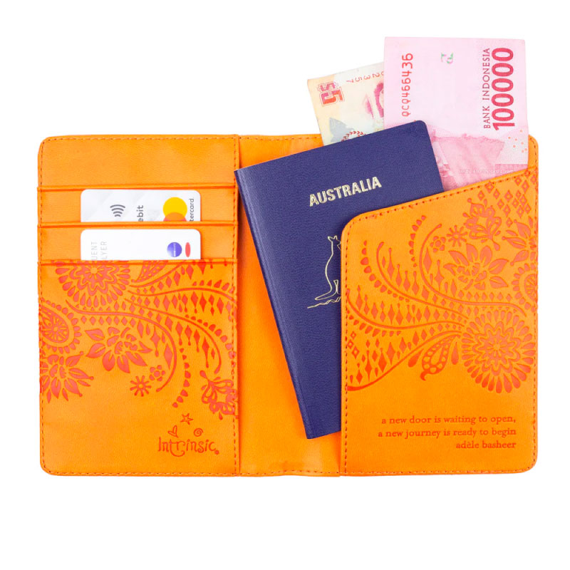 Sunrise Orange Passport Wallet