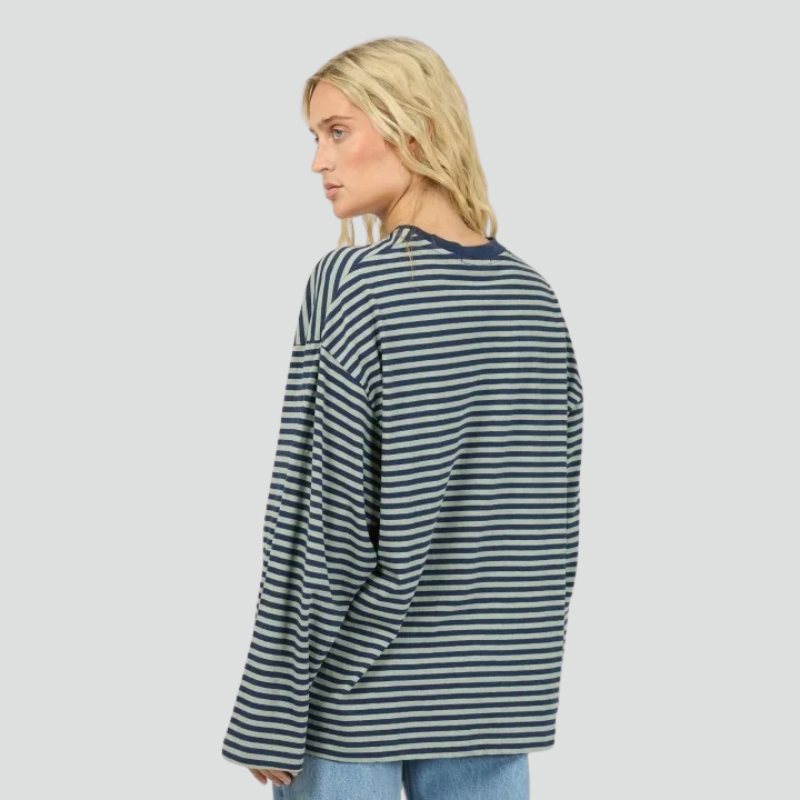 Paloma L/S Stripe Tee Sage
