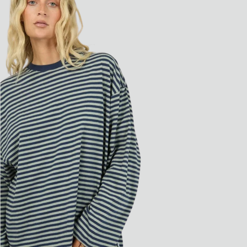 Paloma L/S Stripe Tee Sage