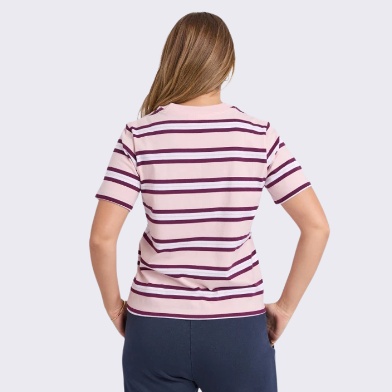 Pure Stripe Tee Pink