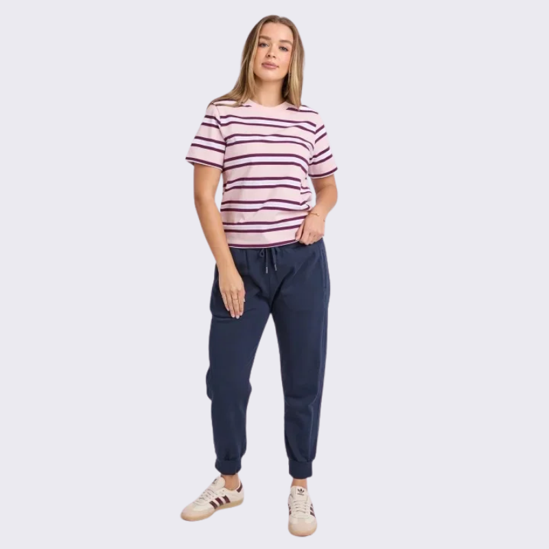 Pure Stripe Tee Pink