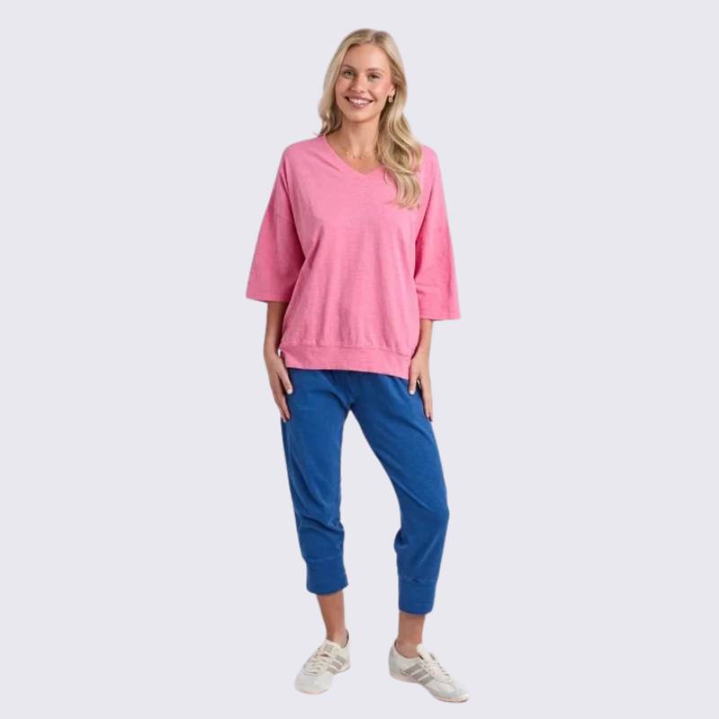 Mazie Vee Neck Pink Lemonade