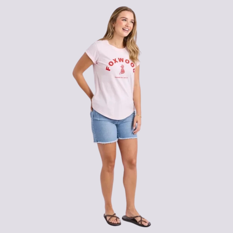 Effortless Contrast Tee Ballerina Pink