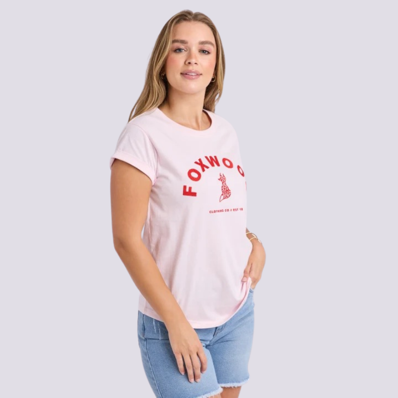 Effortless Contrast Tee Ballerina Pink