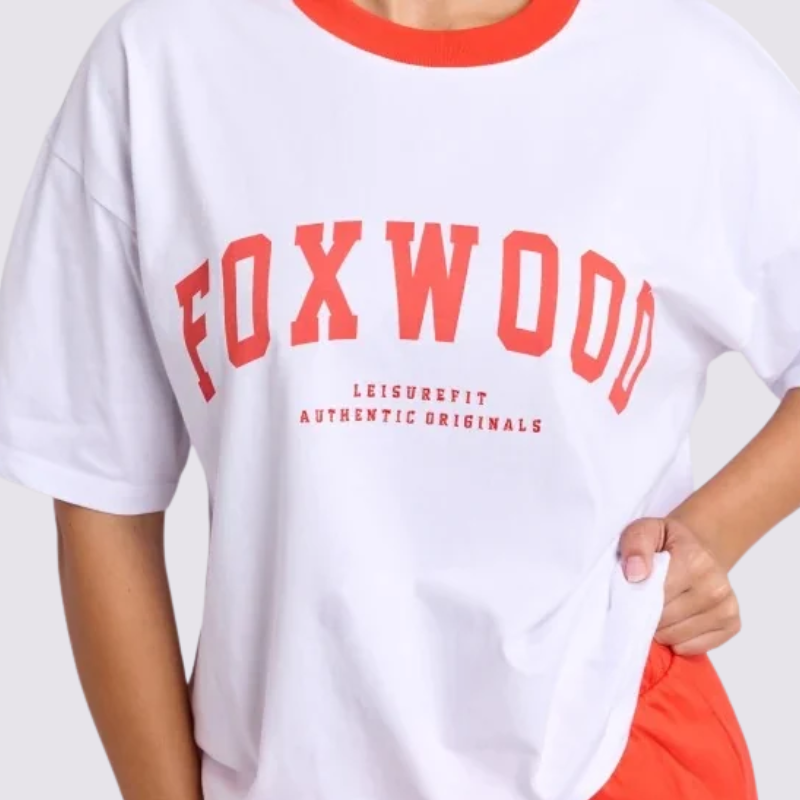 Intention Contrast Tee - White/Grenadine