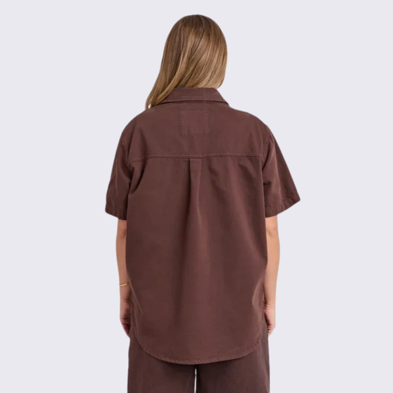 Daisy SS Tee - Chocolate