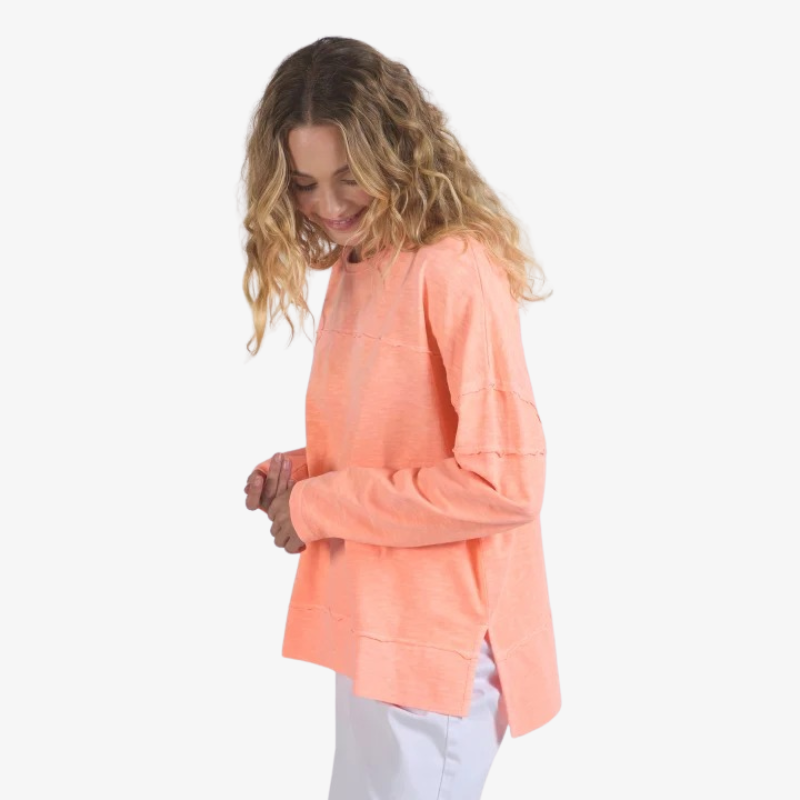 Jayne Throw On Top - Neon Peach