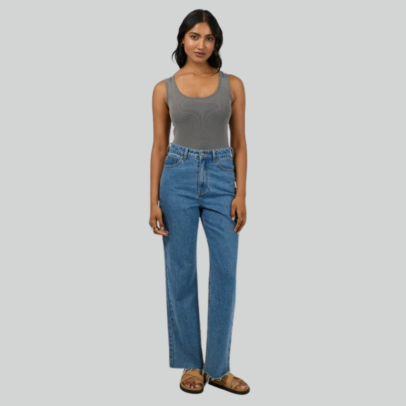 Washed Rib Scoop Neck Tank