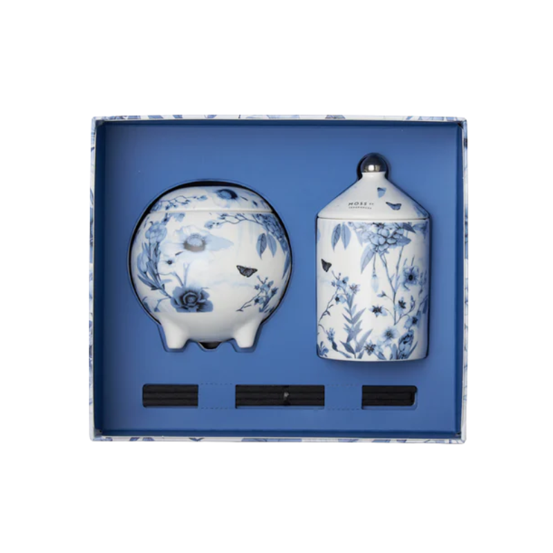 Peony & Apple Blossom Mini Candle & Diffuser Set