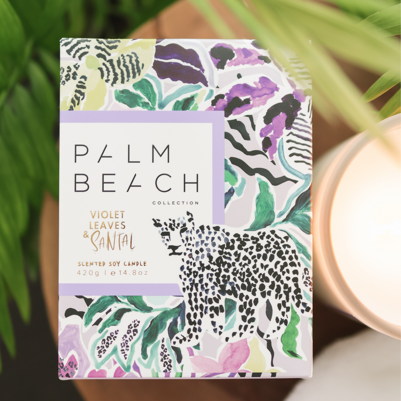 Violet Leaves and Santal 420gm Candle
