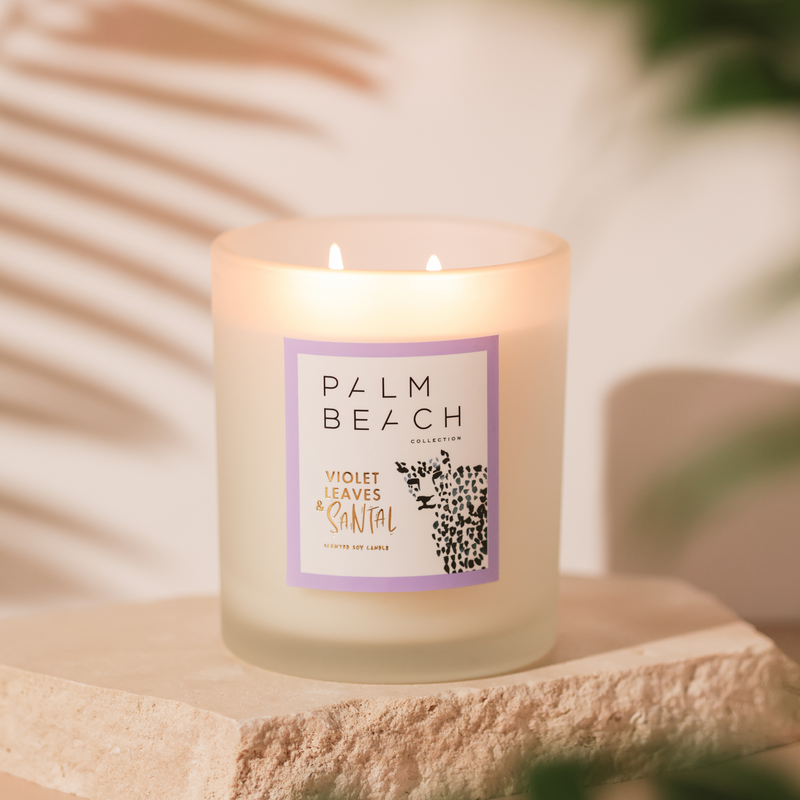 Violet Leaves and Santal 420gm Candle