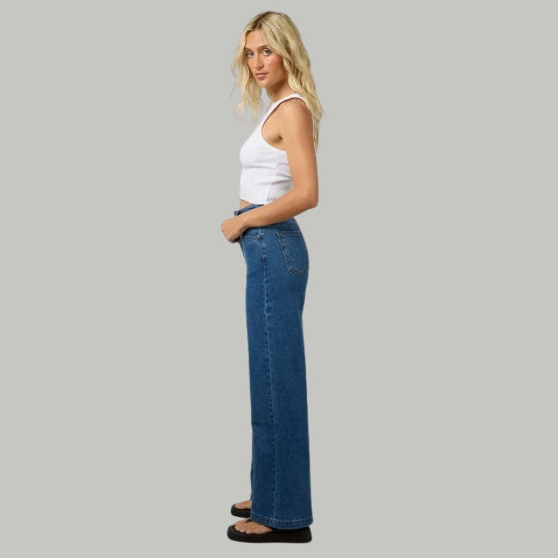 Jacqui Wide Leg Jean Heritage Blue