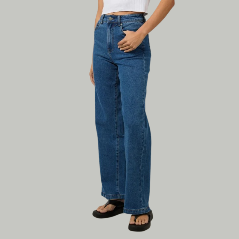 Jacqui Wide Leg Jean Heritage Blue
