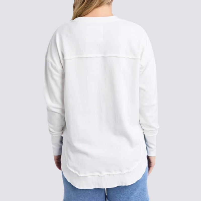 Simplified Tonal Crew Peach/White