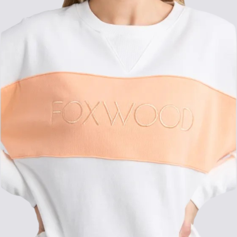 Simplified Tonal Crew Peach/White