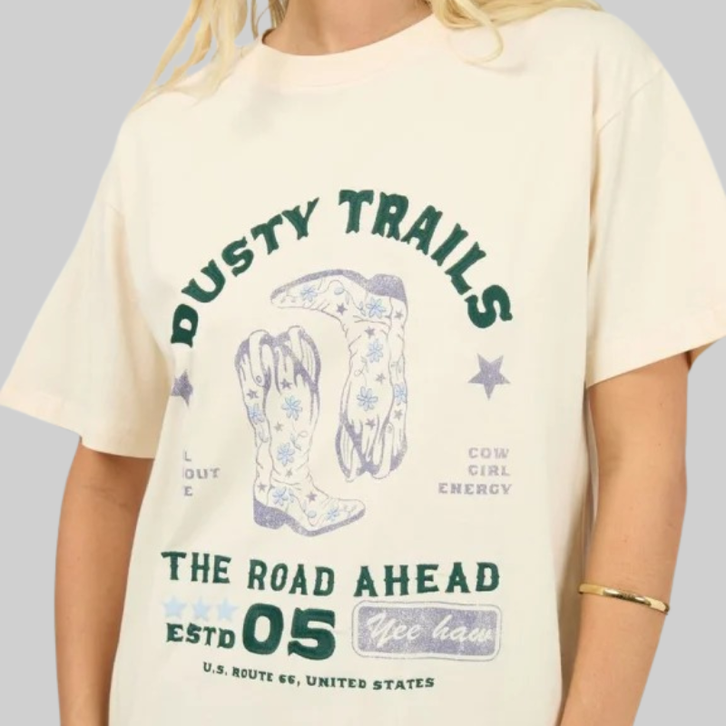Dusty Trails Relaxed Tee Vanilla