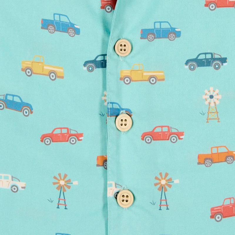 Boys Shirt  Banjo/Utes Teal