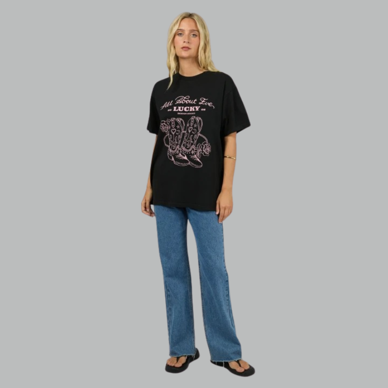 Rodeo Relaxed Tee Washed Black