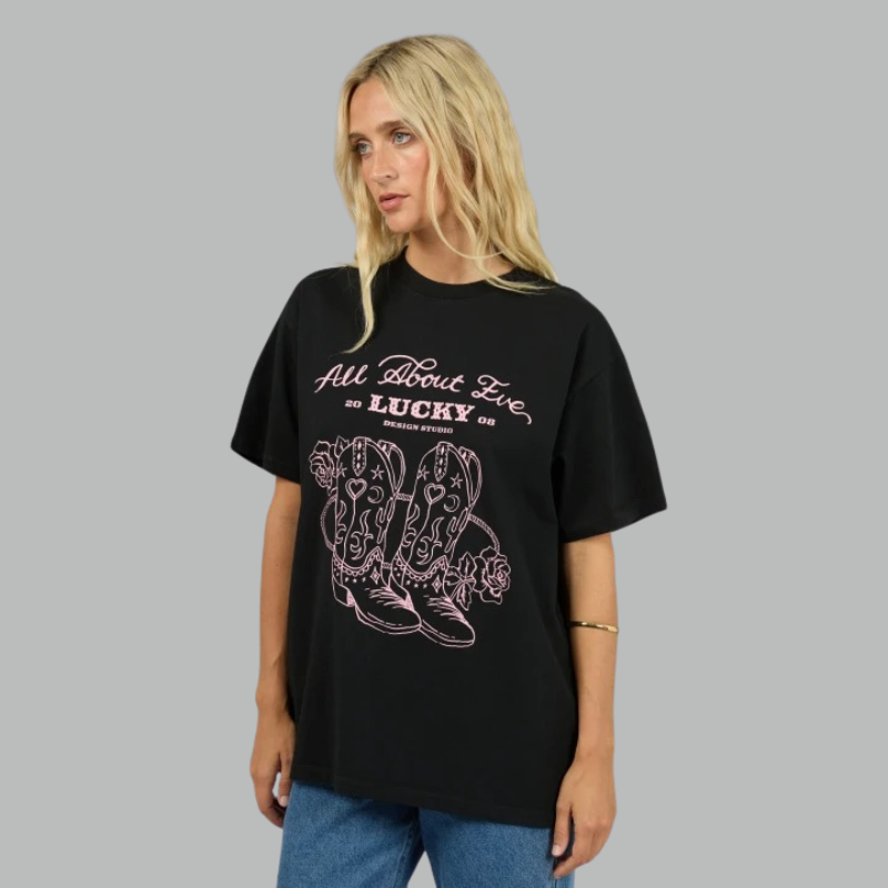 Rodeo Relaxed Tee Washed Black