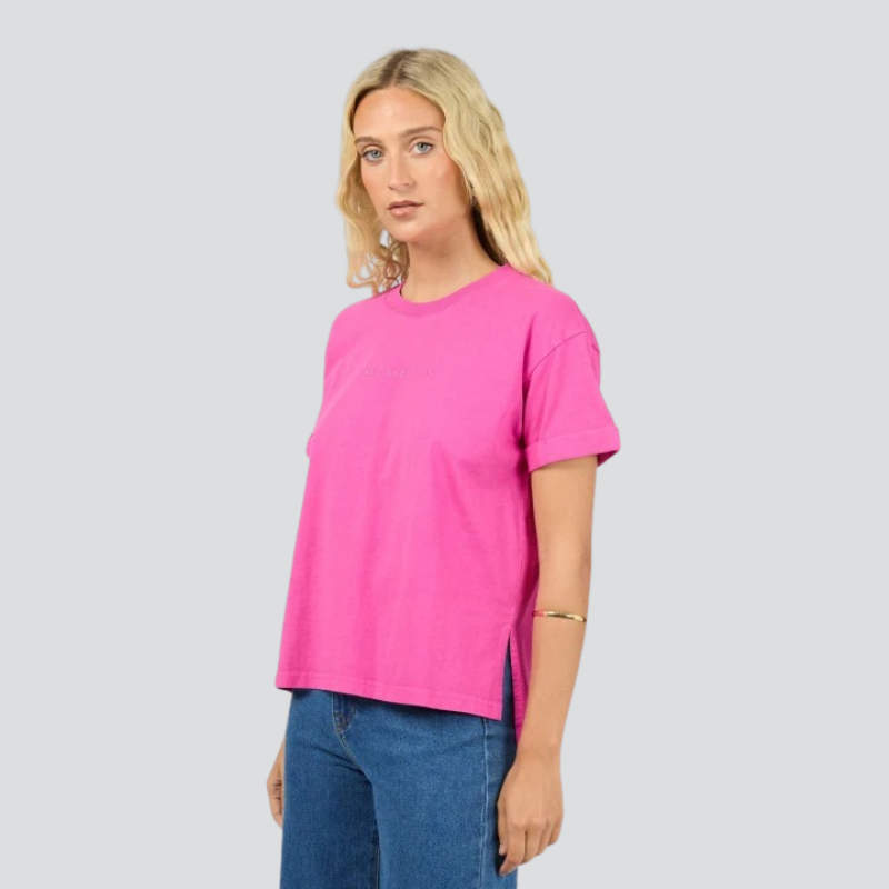 AAE Washed Tee Fuschia