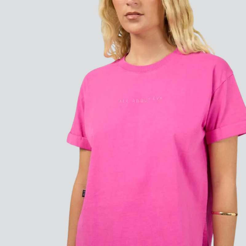 AAE Washed Tee Fuschia