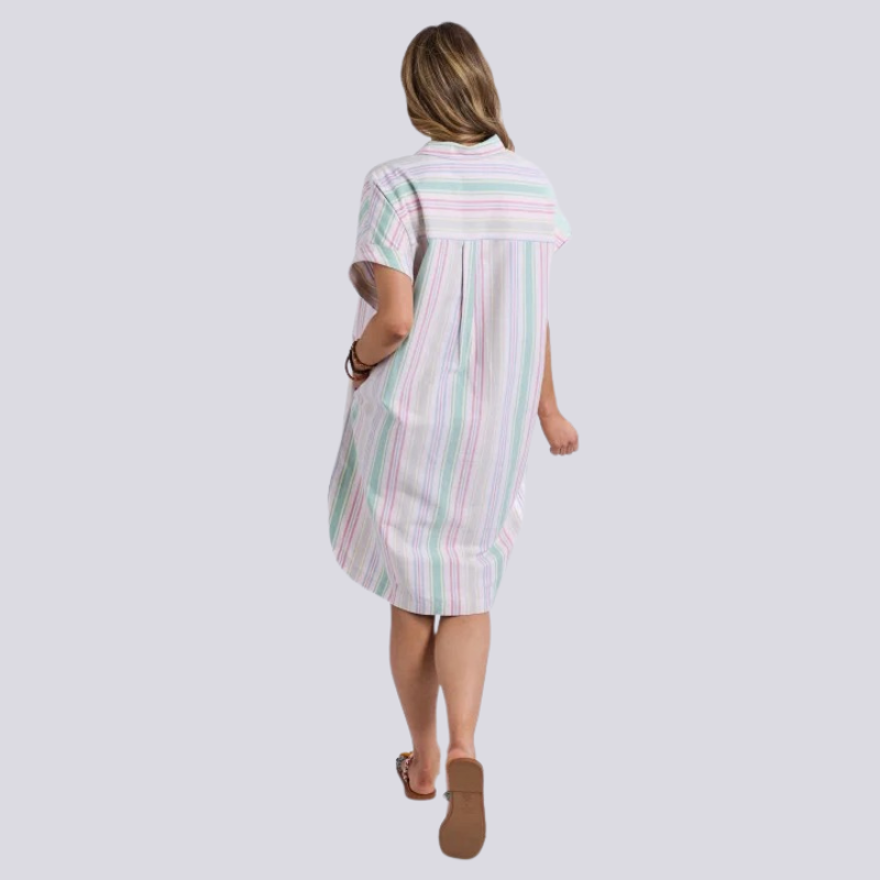Cali Shirt Coloured Strip Dress