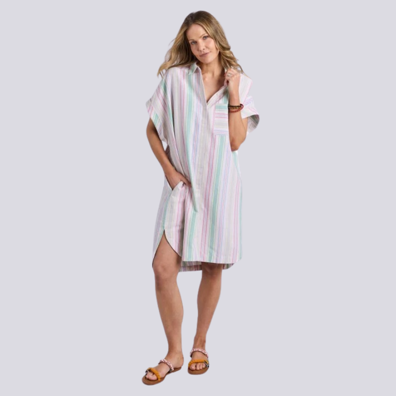Cali Shirt Coloured Strip Dress