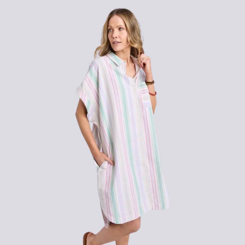 Cali Shirt Coloured Strip Dress