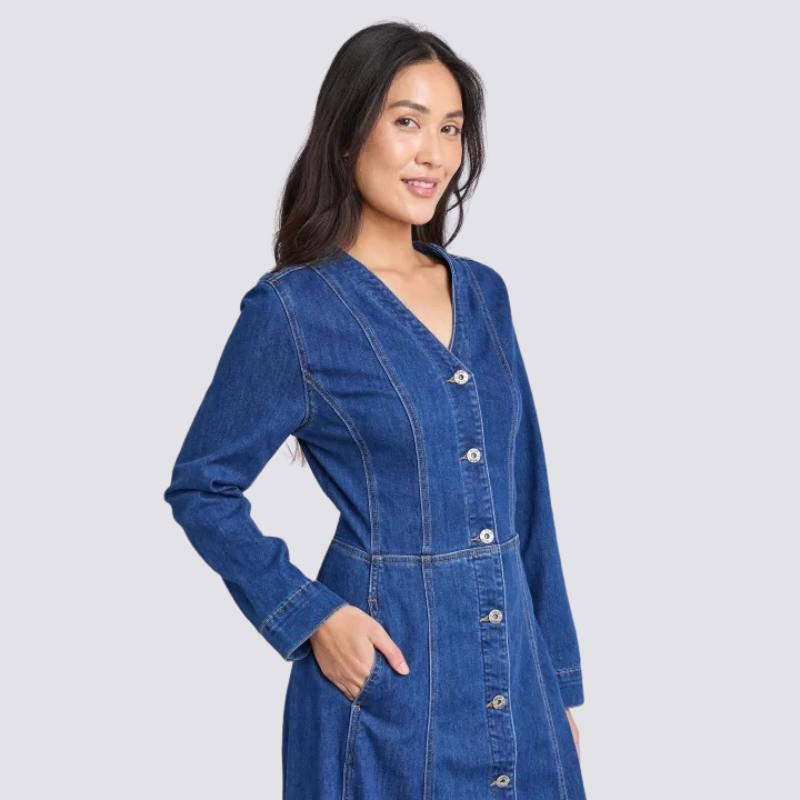 Mariella Denim Dress Mid Blue Wash