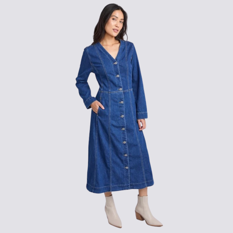 Mariella Denim Dress Mid Blue Wash
